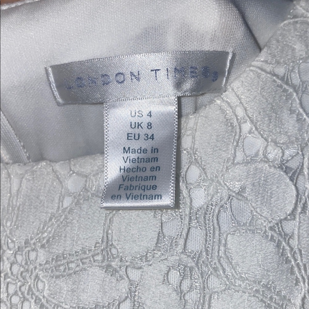 London Times Ivory Lace Dress - Picture 12 of 13